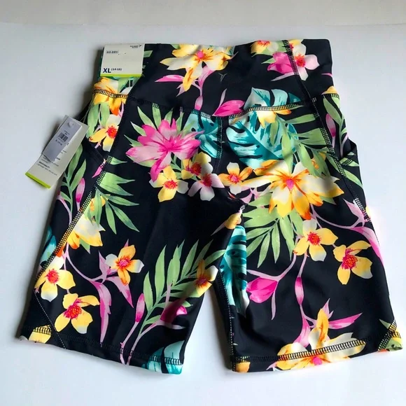 NEW Biker Shorts High Waisted PowerSoft Side Pocket Girl’s XL OLD NAVY - Picture 2 of 16